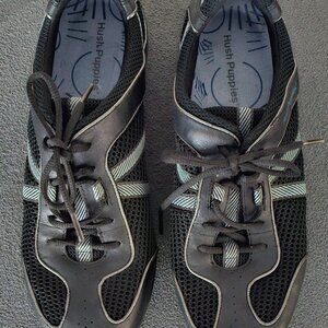 Hush Puppies US 7M Bounce Tech Black Leather Lace Up Oxford Sneaker